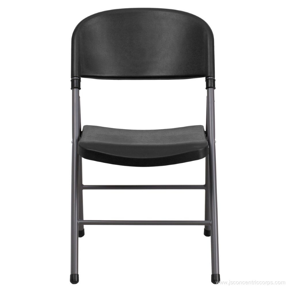 Black with gray frame poly performance folding chair