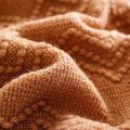 Kast tæppe struktureret solid blød dekorativt strikket tæppe