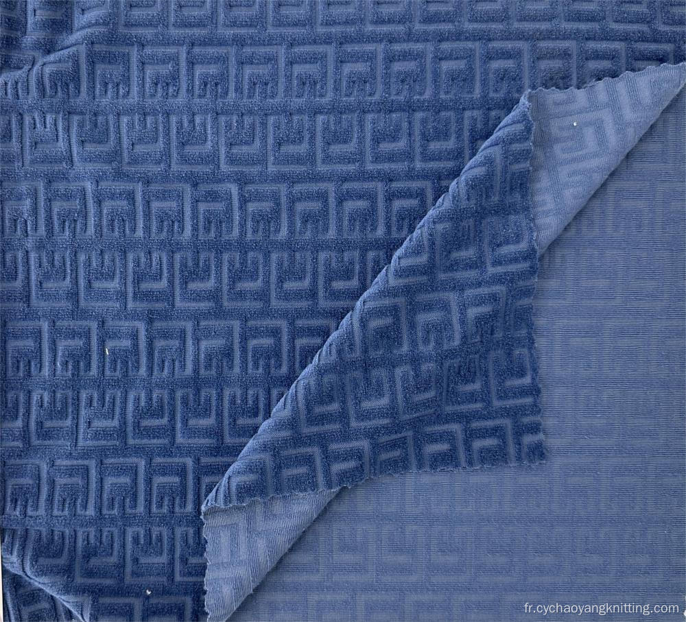 Velvet à imprimé en tricot teint à 100% personnalisé à 100% en polyester