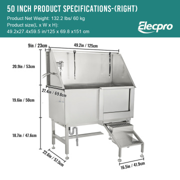 Pet Bathing Tub Stainless Steel Dog Grooming Tub for Large Dogs Supplier