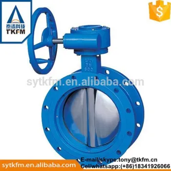 2015 TKFM low pressure flange connection 4 inch high performance ptfe butterfly valve