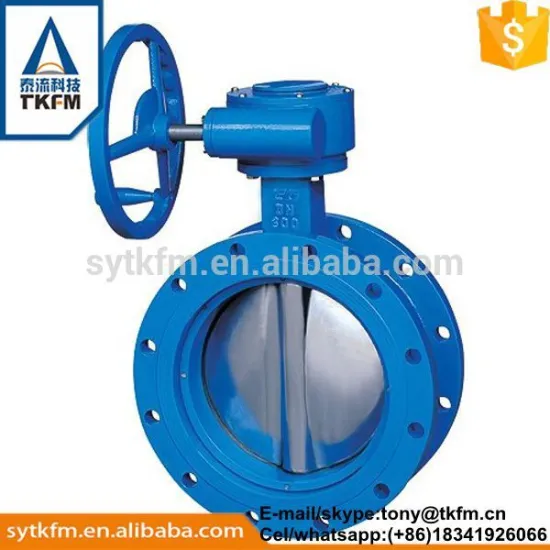 2015 TKFM hot sale low pressure double flange exhaust butterfly valve seat ring