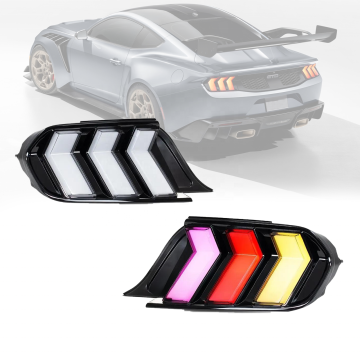 DK Motion RGB LED Tail Light for 2023-2024 Ford Mustang - Dynamic Animation Rear Lamp Accessory