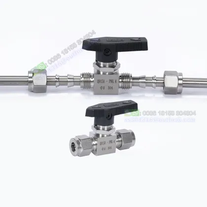 SS304 Stainless Steel Swagelok Double Ferrule High Pressure Compression Ball Valve