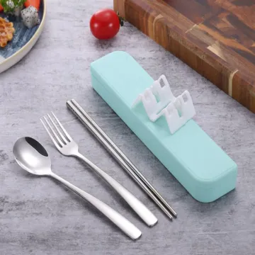 Stainless Steel Portable Tableware Set 3-piece Gift Set