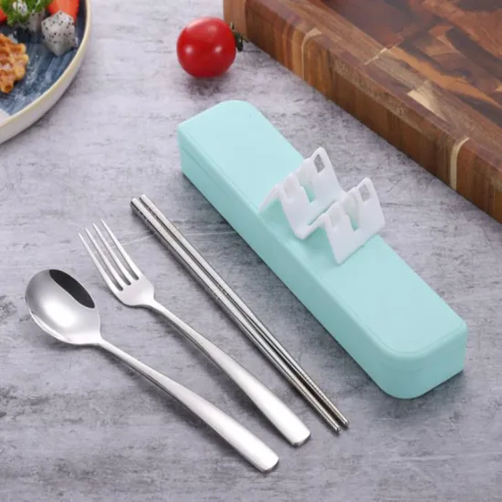 Stainless Steel Portable Tableware Set 3-piece Gift Set