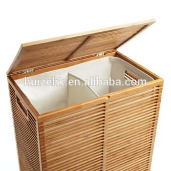 Double sorter Bamboo Laundry Hamper