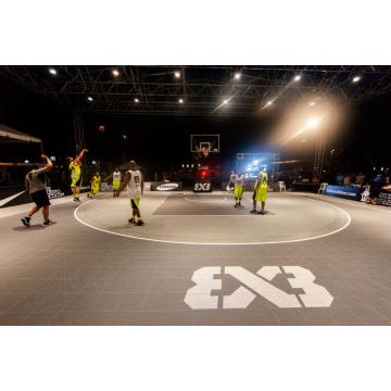 PP suspended plastic basketball court floor sports tiles