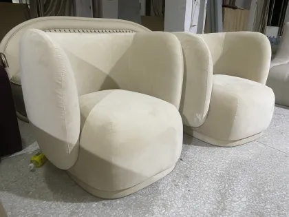 Modern Design Rico Lounge Chair boucle fabric chair