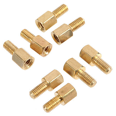 Suporte de zinco metalizado em latão 6mm M3x20mm