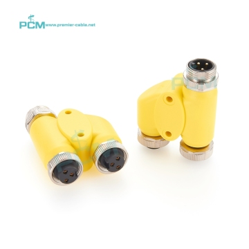 Industrial Mini-C Cordset H Distributor: 7/8' Connector with 3 Pins, Rated for 600V and 13A