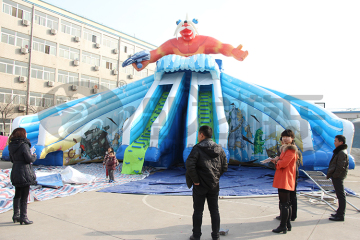 Hot large inflatable pool slide inflatable fun city slide
