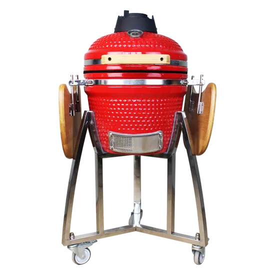 AUPLEX 16-Inch Komodo Grill: Pellet & Charcoal BBQ for Meat, Smoking, Baking, and Camping