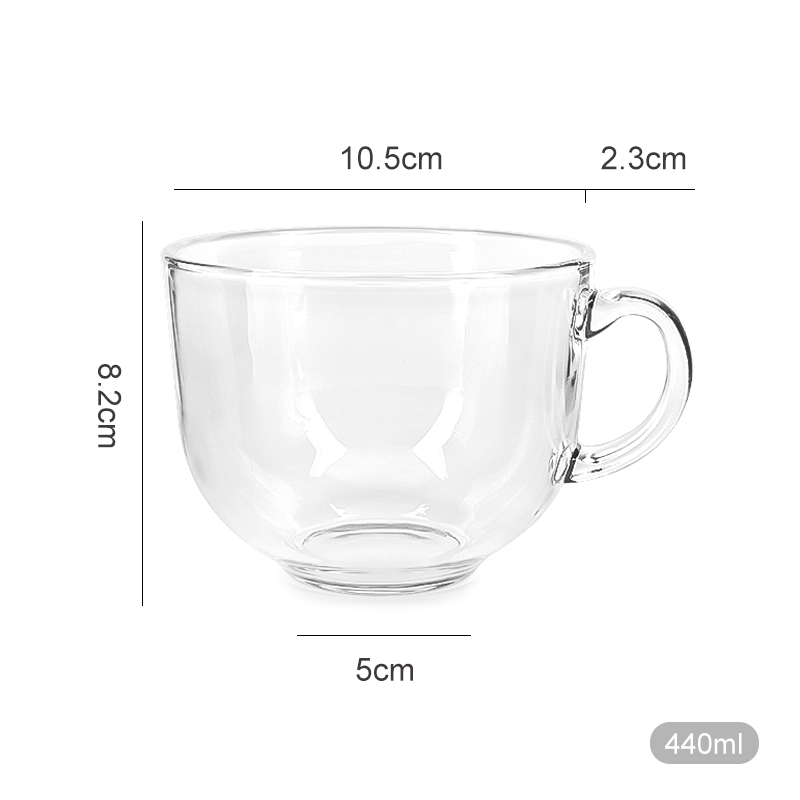 370ml 440ml Glass Coffee Milk Tea Mug
