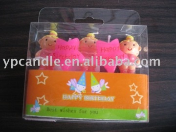 Star & baby girl candle