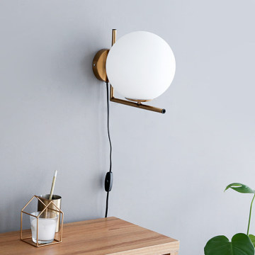 Scandinavian Minimalist Gold LED Wall Sconce