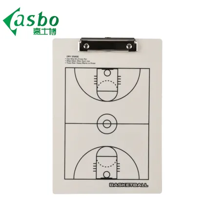 Sports Coach Clipboard: A4 Dry Erasable Basketball Steel Band Clip Plastic Clipboard