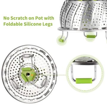 Stainless Steel Vegetable Steamer Basket With PP Handle