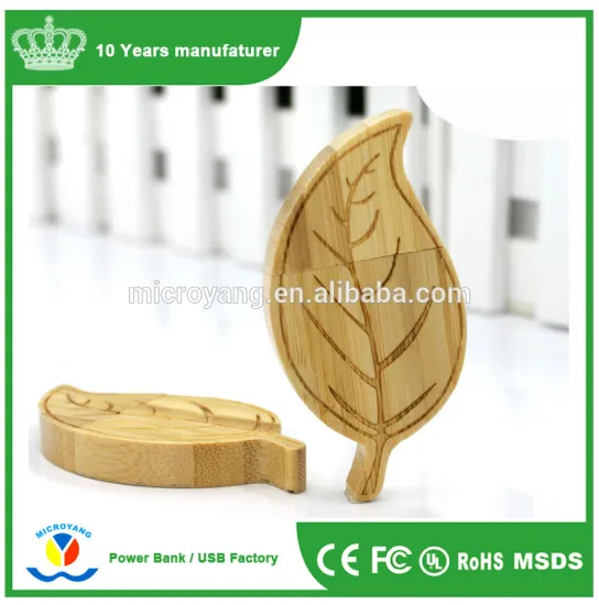 Best Selling Tree Leaves Shape USB 2.0 3.0 Wooden U Disk with Crystal Case