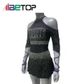 Uniformi di cheerleader di alta qualità nera per l'orgoglio del team