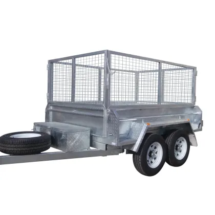 Axle Hot Dip Galvanized Cage Box Car Trailer