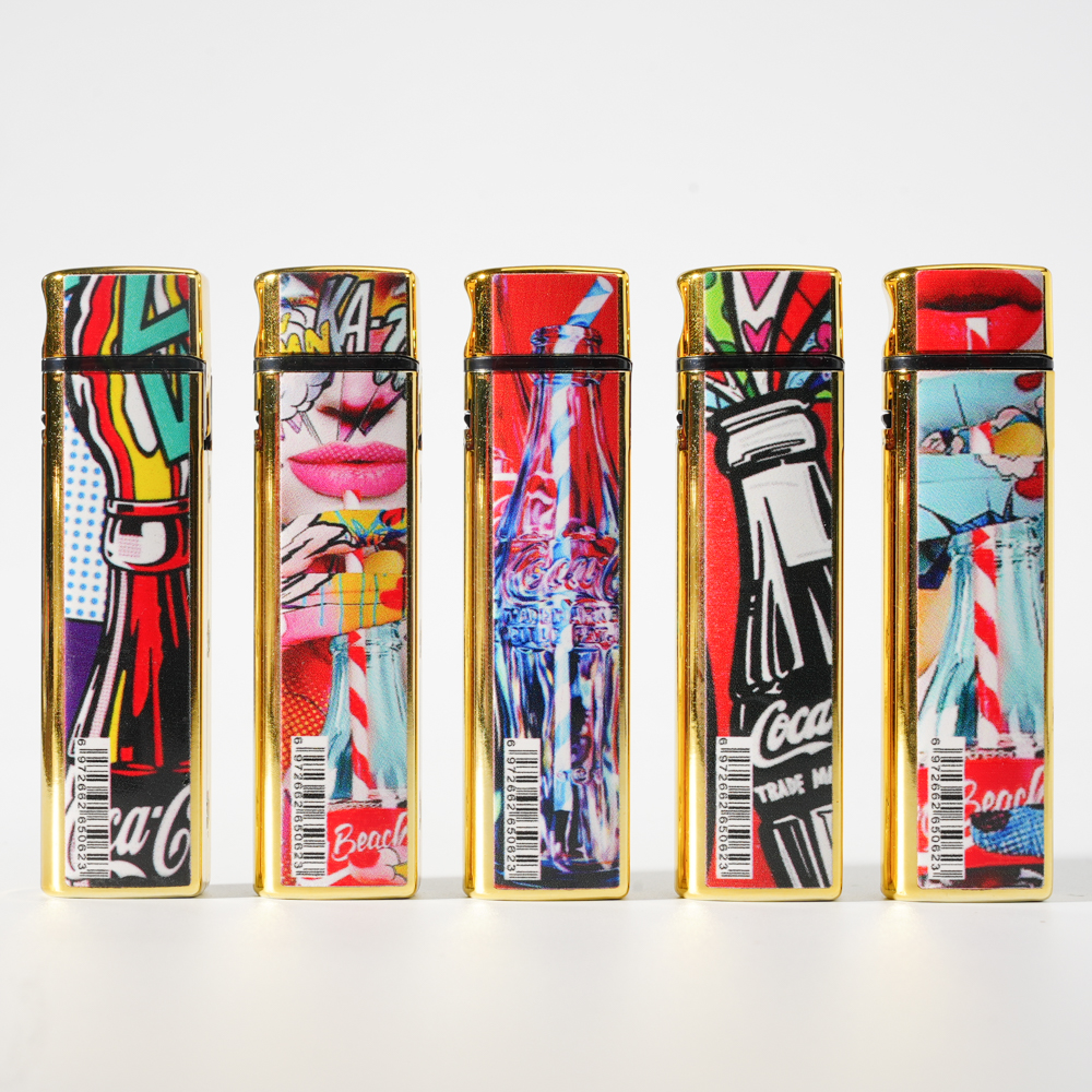 Metal-Covered Jet Flame UV Print Piezo Lighter