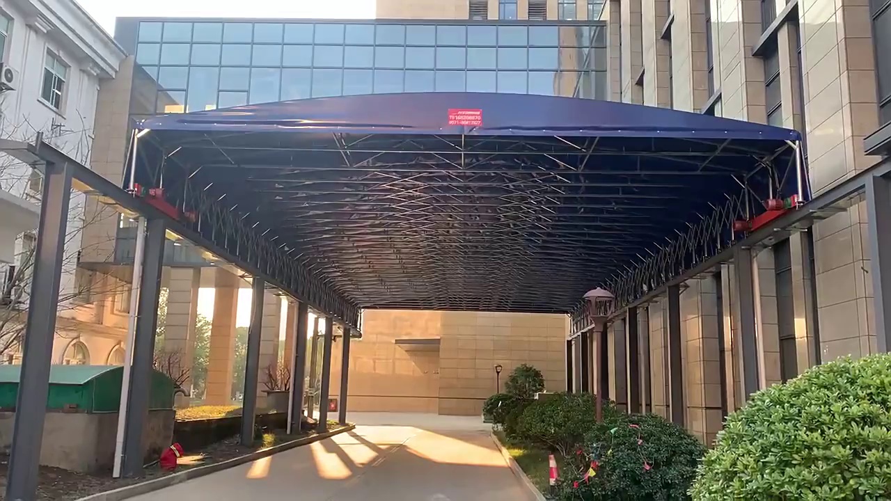 Adjustable Suspended Awning for Outdoor Play Areas