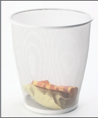 cubo de basura de malla