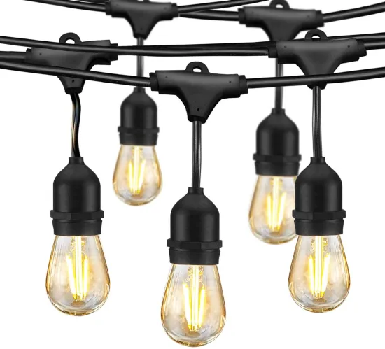 Edison Style S14 LED Christmas Lights: Outdoor Garden Decor, Patio Illumination, and Party String Lighting