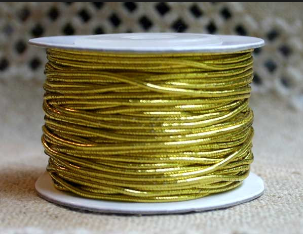 Wholesale Cheap Braided Gold Metallic Elastic Cord