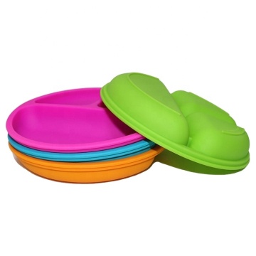 Silicone Baby Feeding Round Smile Dinner Bowl