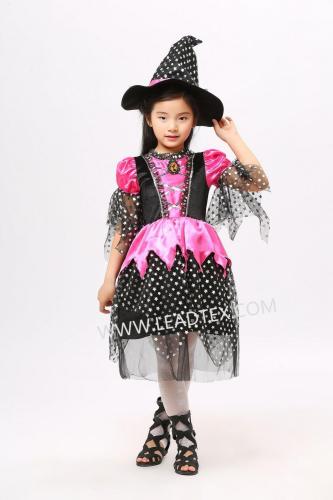 Girls Halloween Witch Dress con cappello