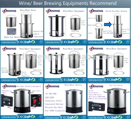 Large Capacity Home Wine Brewing , Brewing Equipment Distillation ,Wine Beer Boiler
