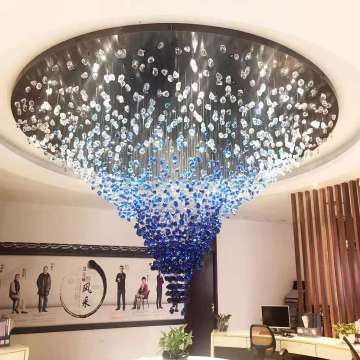 Creative Glass Stone Pendant Lamp for Hotel Lobby and Banquet Hall