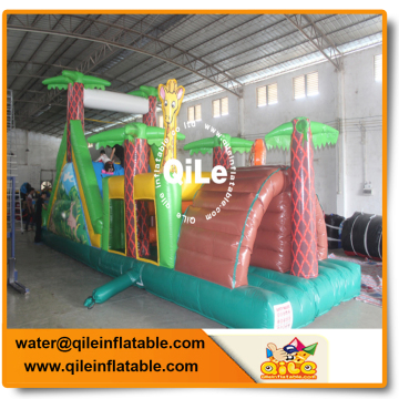 hot sale attractive forest theme inflatable obstacle course game on promotion