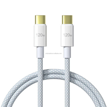 كابل بيانات المزامنة عالية السرعة لـ iPhone 14 ، 13 ، 12 Pro Max - 120W USB C PD Macaron Nylon Cable Cable