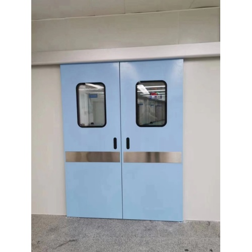 Medical aluminum electric sliding clean door double door