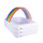 Rectangular inflatable Rainbow sprinkler pool family pool