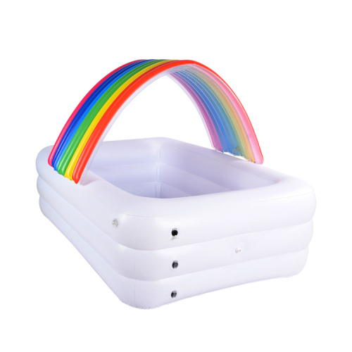 Inflatable Rainbow Pool Family Full-Size Swimming Pool