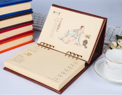 PU cover notepad desk calendar,lurury desk calendar