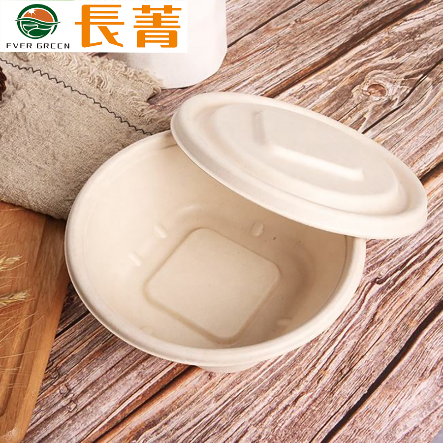 Sugarcane bagasse bamboo square disposable food container