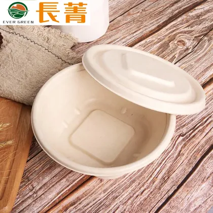 Biodegradable Sugarcane Fiber Material Compostable Soup Cups
