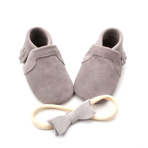 baby tassel shoes Indoor Unisex Newborn Toddler Baby Leather Moccasins Supplier