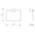 Quadratische einfache Messing Badezimmer Wandhaltertuch Ring