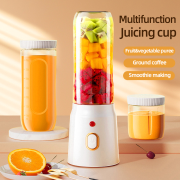 Portable USB Rechargeable Wireless Juicer Blender with 2 Cups and 10 Blades for Shakes, Home & Picnic