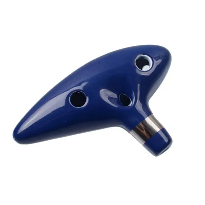 Ceramic Ocarina Flute - 12 Holes Key Type Blue Flute Cera Alto C for Legend of Zelda