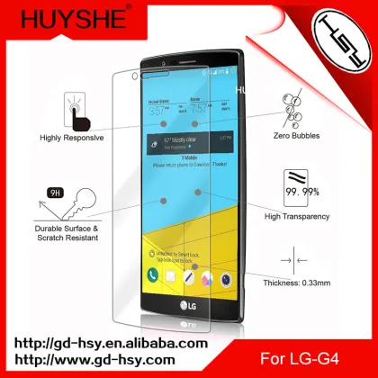 HUYSHE high definition clear tempered glass Screen Protector For lg g4 mobile phone