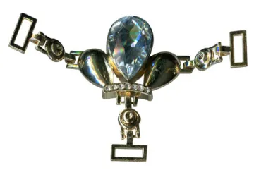Crown Design Sandal Chain with Rhinestone