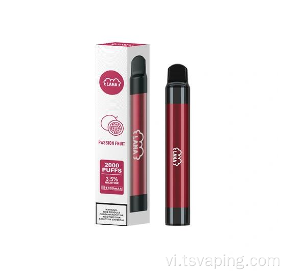 LANA PEN mới nhất 6ml E-thuốc-thuốc lá dùng dùng một lần 2000 Puff