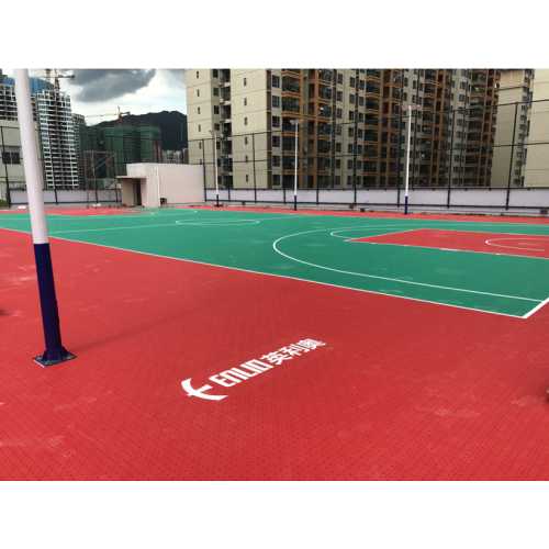 Outdoor removeable basketball court flooring